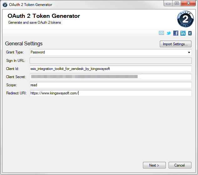 OAuth 2 Token Generator